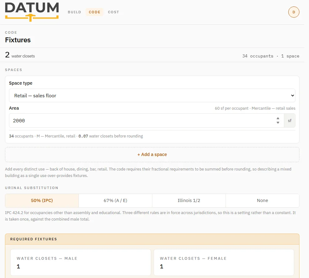 Fixtures tool screenshot