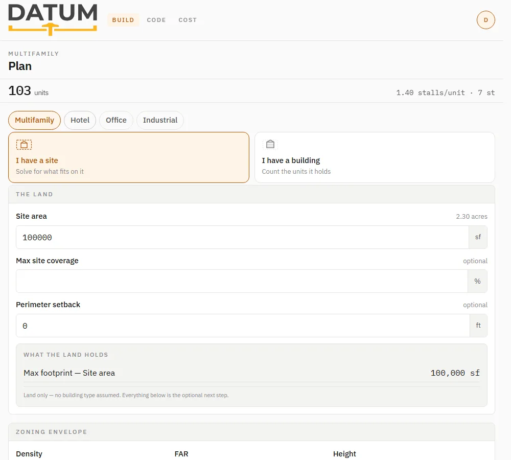 Plan tool screenshot